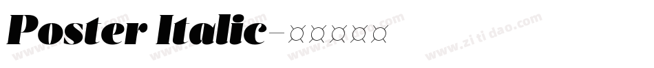 Poster Italic字体转换